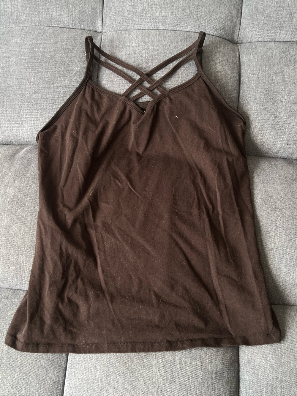 Women’s Crisscross Strap Cami Tank Top - Black